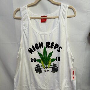 Full Send Men's Nelk Boys White High Reps Sleeveless Tank Top, Size Large 2XL